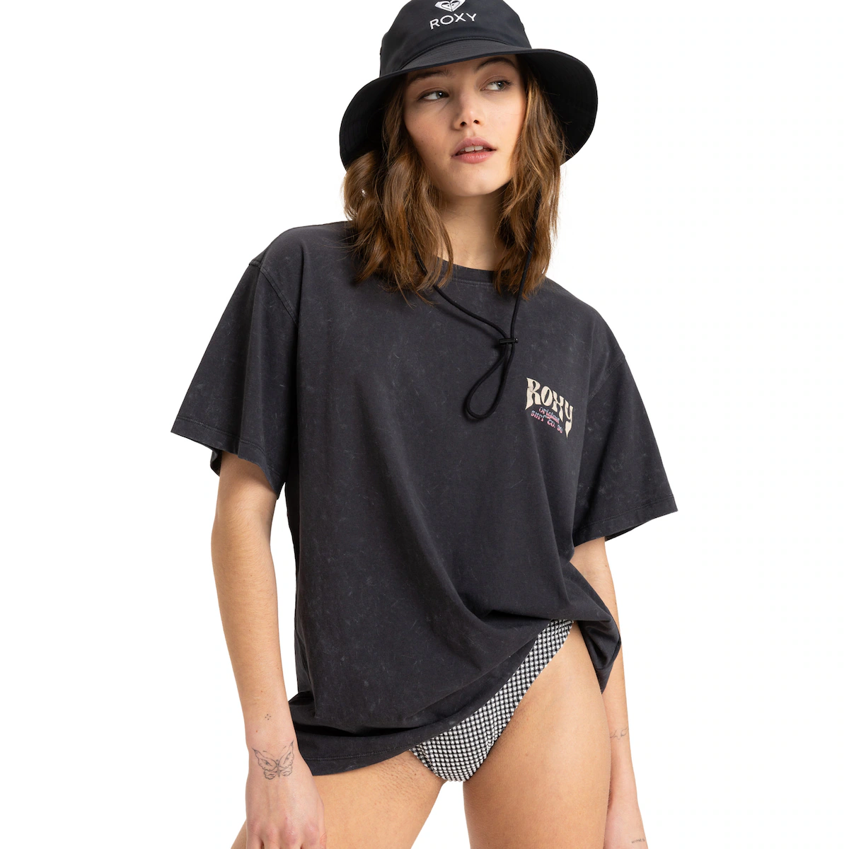 

Sunnyoversize Roxy женская футболка, чёрный