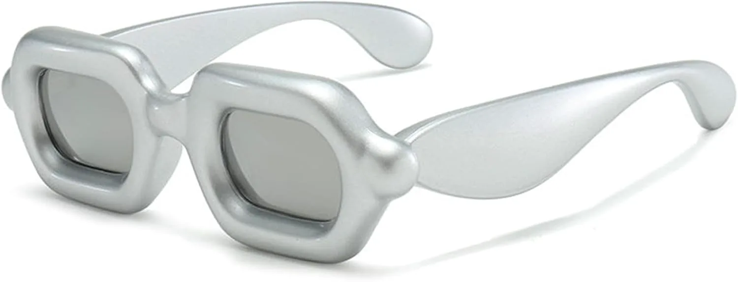 

Солнцезащитные очки в стиле панк от Helena для женщин и мужчин, хип-хоп, градиентные, роскошные, с толстыми многоугольными линзами, модные очки в стиле Y2K, C7