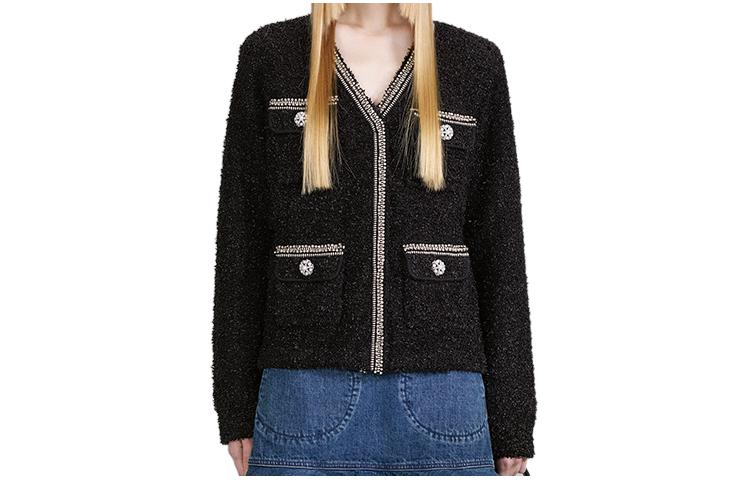 

Куртка FW22 женская черная Self-portrait, Черный, Куртка FW22 женская черная Self-portrait