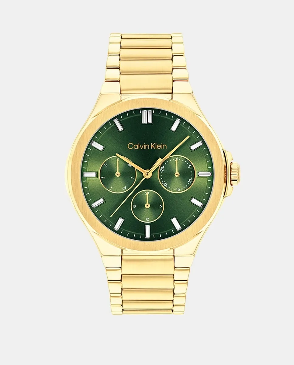 

CK Vibrancy 25100053 Многофункциональные стальные часы Calvin Klein, золото