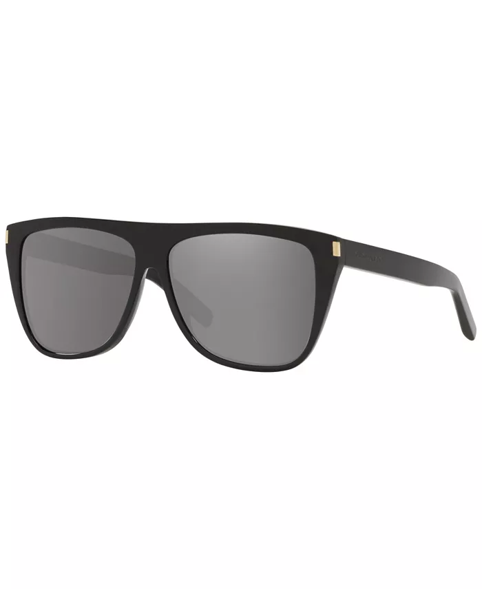 

Унисекс зеркальные солнцезащитные очки, SL 1K Saint Laurent, черный