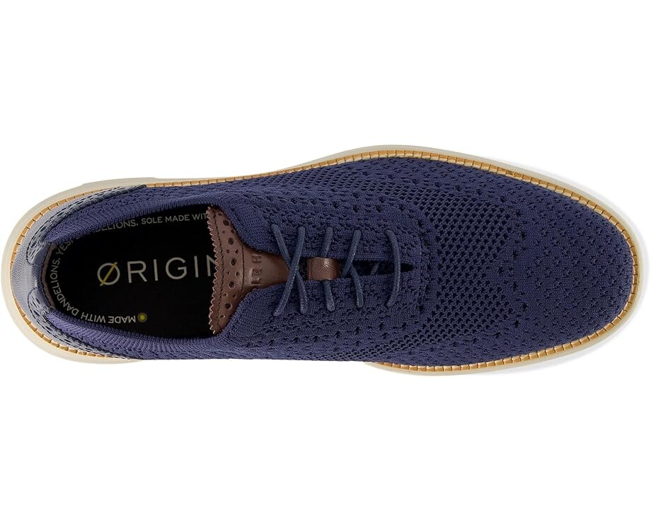 Оксфорды Cole Haan Original Grand Remastered Stitchlite Oxford, цвет Marine Blue/Dark Chocolate/Silver Lining — фото 2