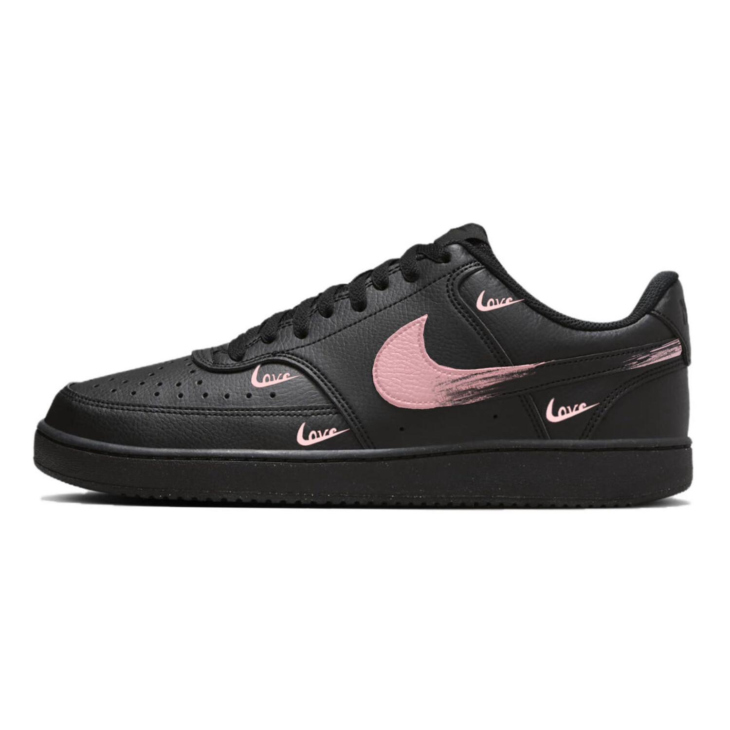 

Court Vision Low Скейтборд Кроссовки Мужские Низкие розовый Nike, черный/розовый