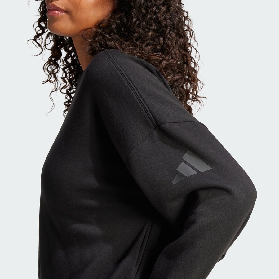 Спортивная толстовка с капюшоном на молнии ADIDAS SPORTSWEAR Essentials, черный — фото 4