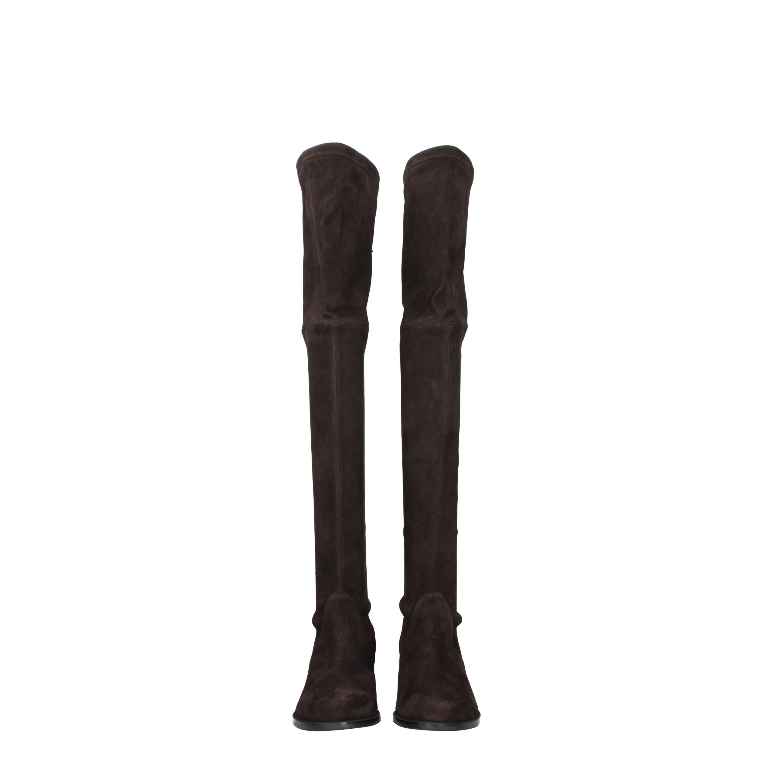 Stuart Weitzman Кожаные женские сапоги, коричневый — фото 3