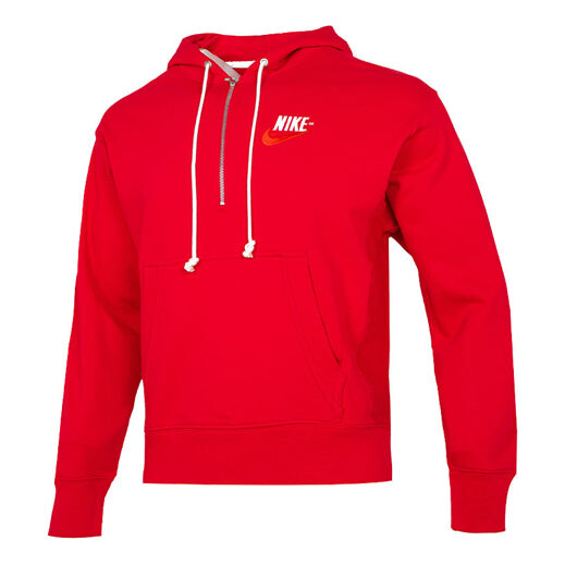 

Толстовка Men's Nike Embroidered Logo Half Zipper Hooded Knit Pullover Red, красный