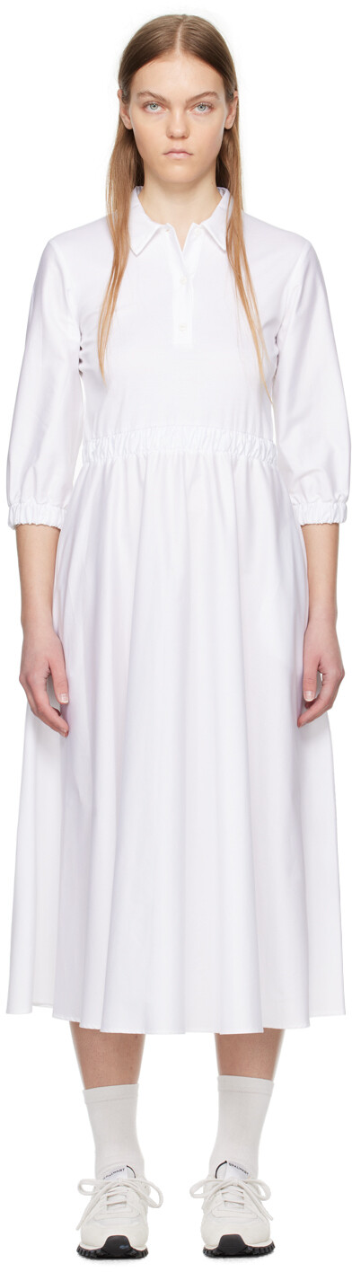 

Белое платье-миди Maggio Max Mara Leisure
