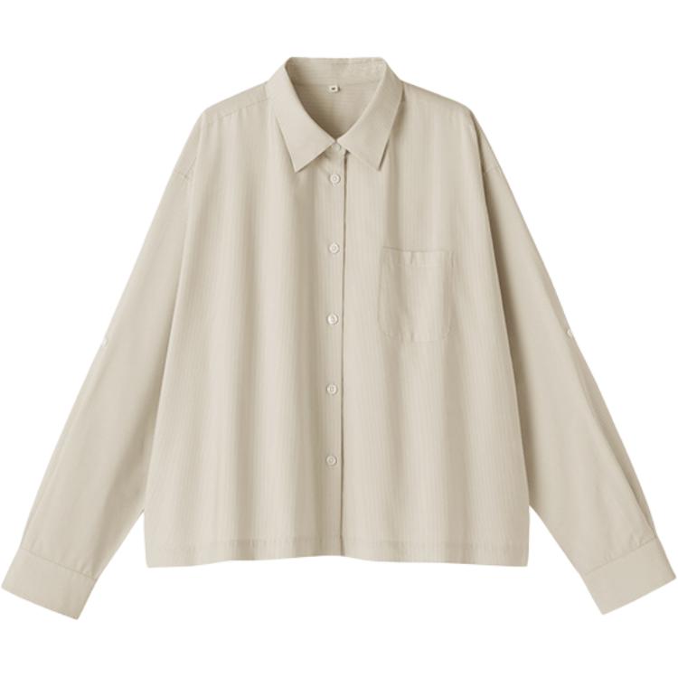 

Рубашка женская с лацканом Moderate Others MUJI, айвори