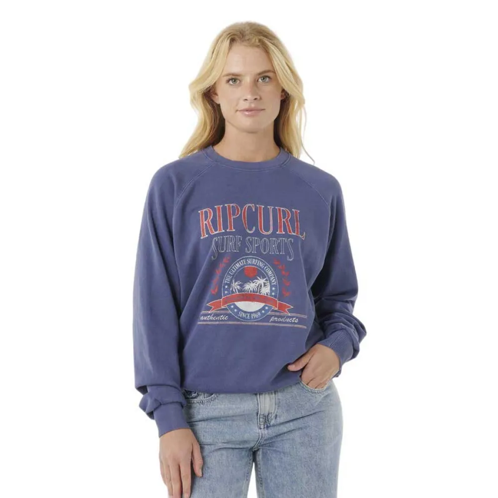 

Толстовка Rip Curl Surf Dept Relaxed Raglan Crew, синий