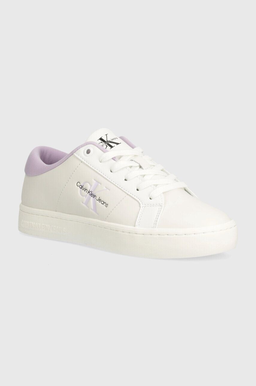 

Кожаные кроссовки Calvin Klein Jeans CLASSIC CUPSOLE LOWLACEUP LTH WN, белый