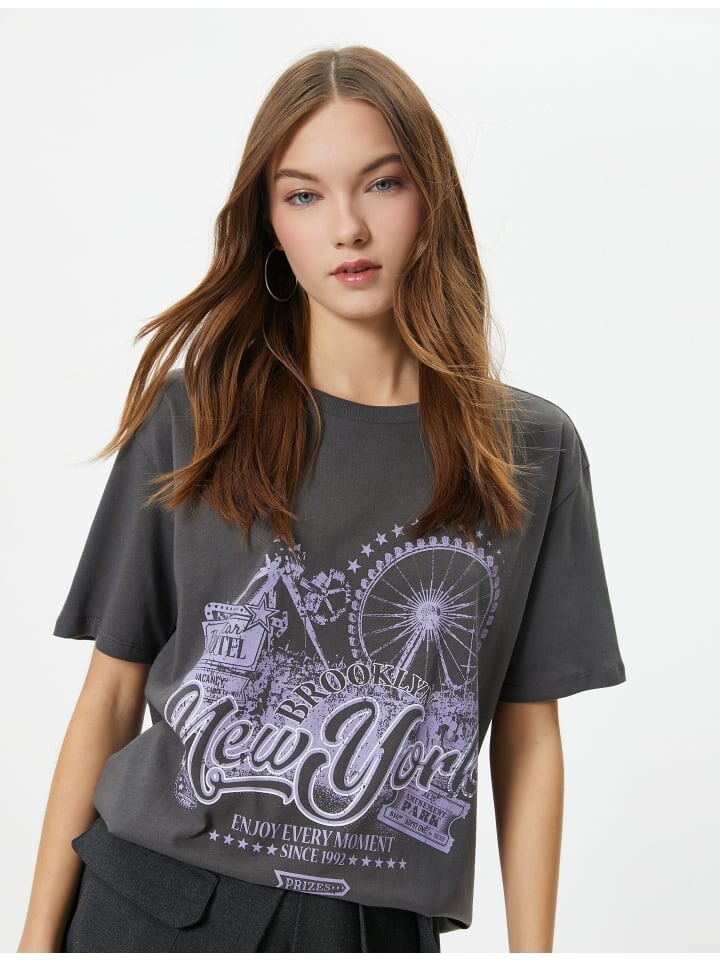 

Футболка KOTON T shirt, антрацит