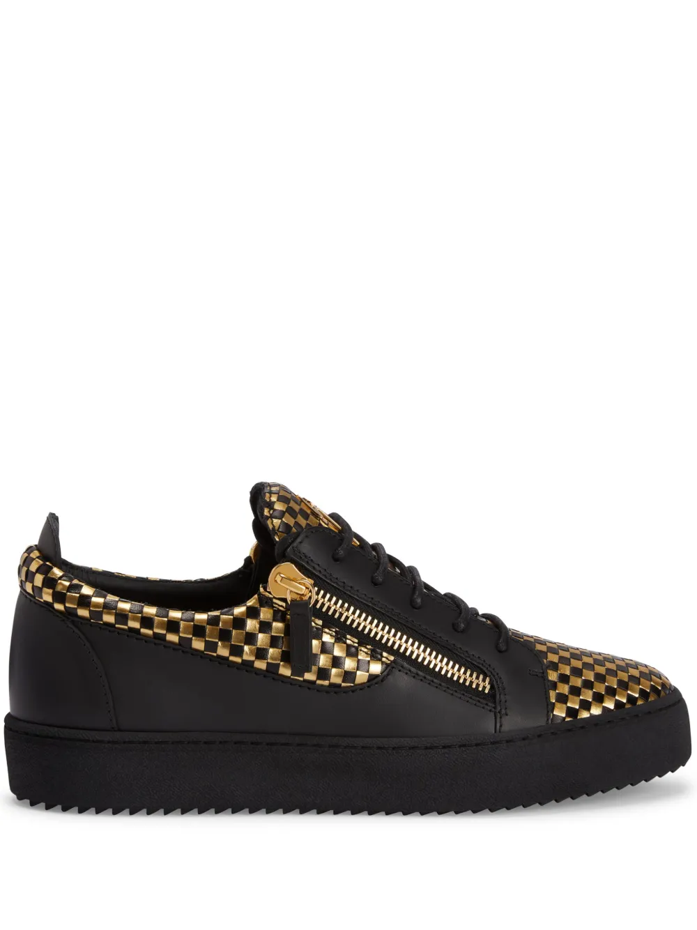 

Кроссовки Frankie с металлическим покрытием Giuseppe Zanotti, золотой
