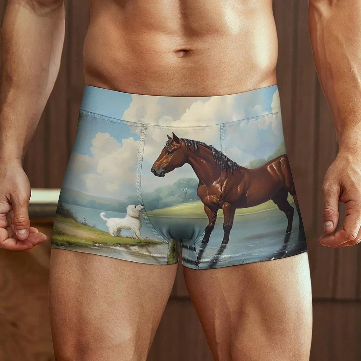 Боксеры с принтом, Horse Dog Friends, Style — фото 2