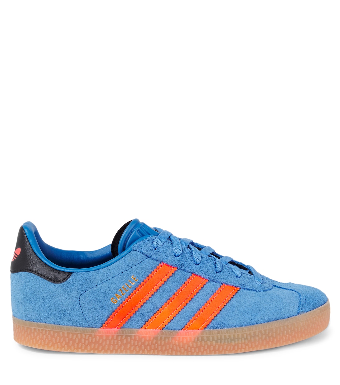 Gazelle замшевые кроссовки Adidas Originals Kids, Focus Blue/Solar Orange — фото 3