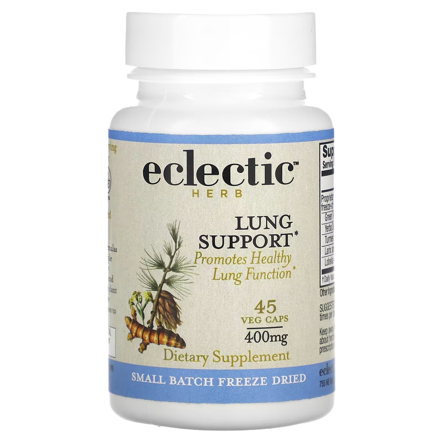 

Добавка Eclectic Institute Lung Support без глютена, 45 капсул