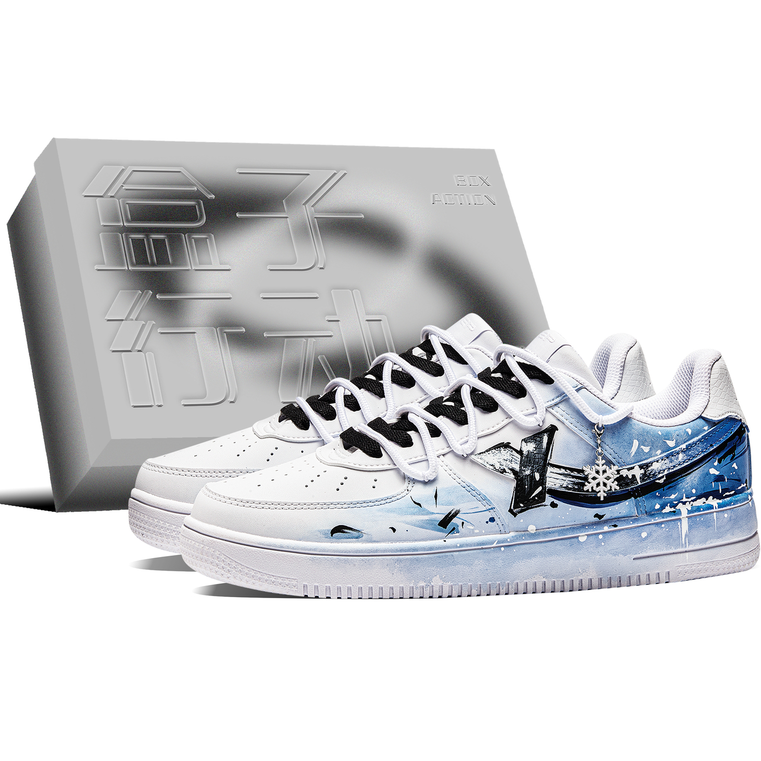 

XTEP Кроссовки для скейтбординга Air Force One с противоскользящей подошвой и износостойким покрытием, мужские, синий черный