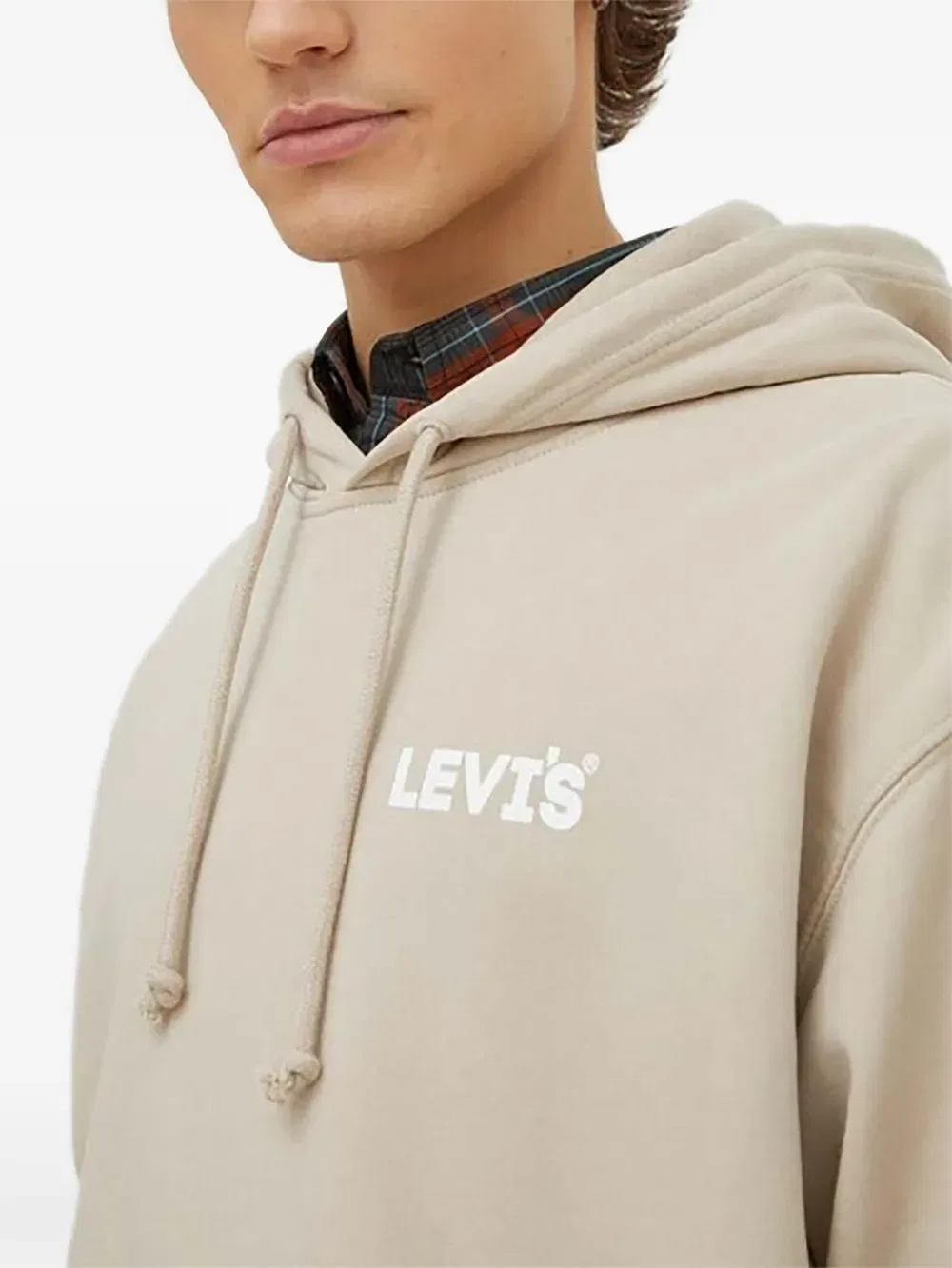 Толстовка с капюшоном и логотипом на шнуровке Levi'S, нейтральный — фото 4