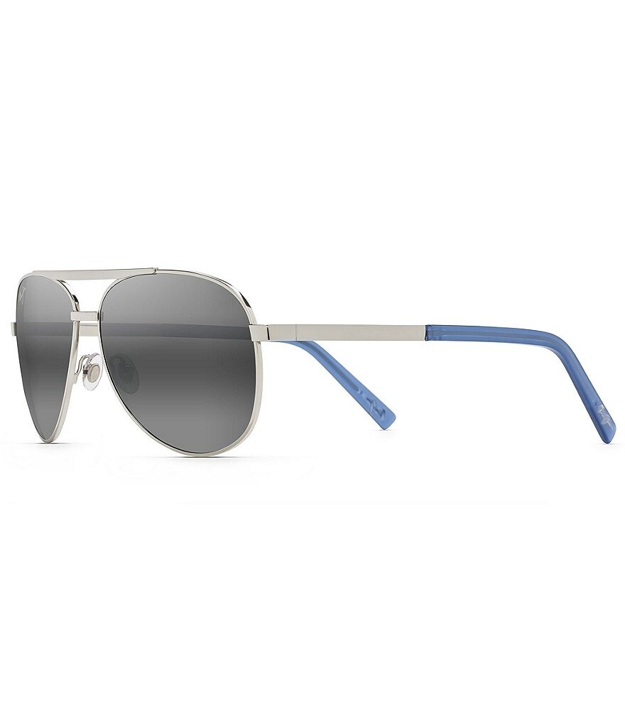

Солнцезащитные очки-авиаторы Maui Jim Seacliff PolarizedPlus2 54 мм, серебро