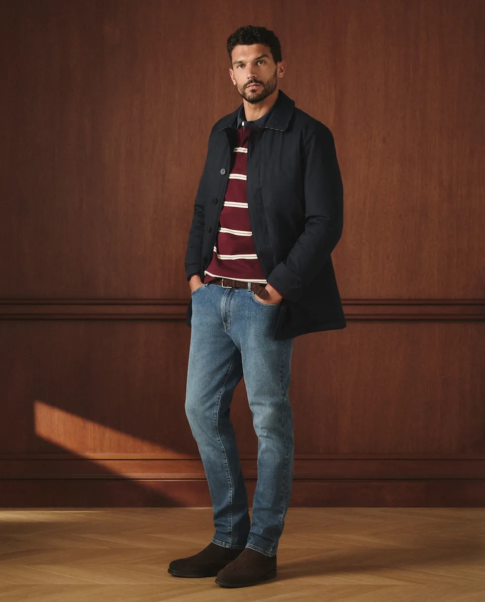 

Мужской вощеный плащ Lloyd's, темно-синий