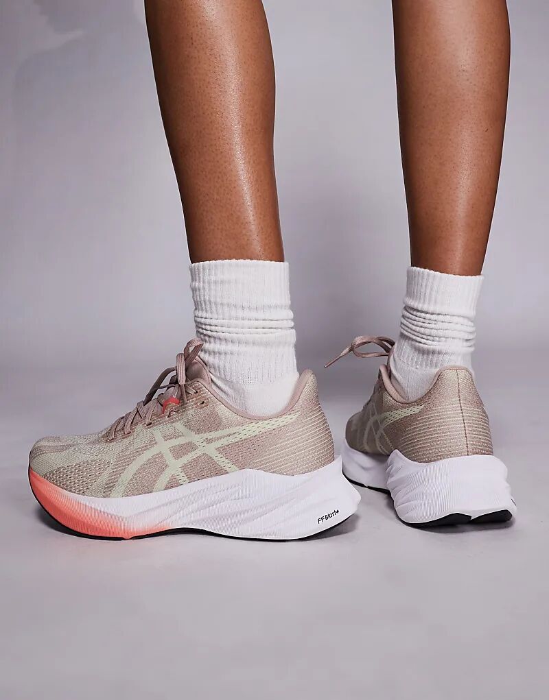 Кроссовки для бега Asics Dynablast 5 серо-коричневого и белого цветов — фото 3