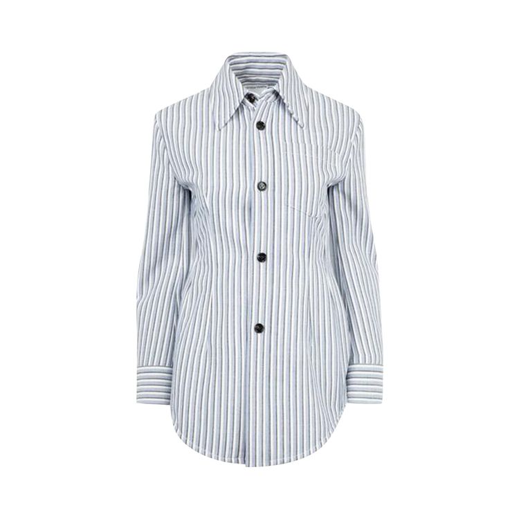 

Куртка Bottega Veneta Structured Stripe Jacket 'Chalk/Admiral/Navy', синий
