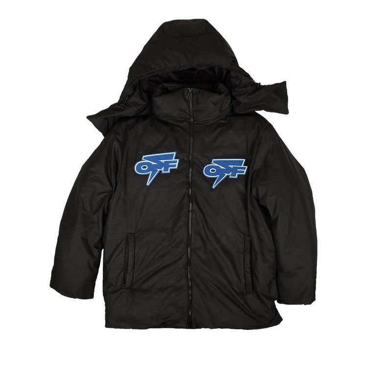 

Пуховик Off-White Thunder Hooded Down Puffer, Black/Blue