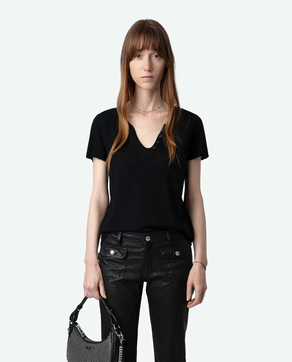 

Женский кашемировый свитер Celsy с короткими рукавами Zadig & Voltaire, черный