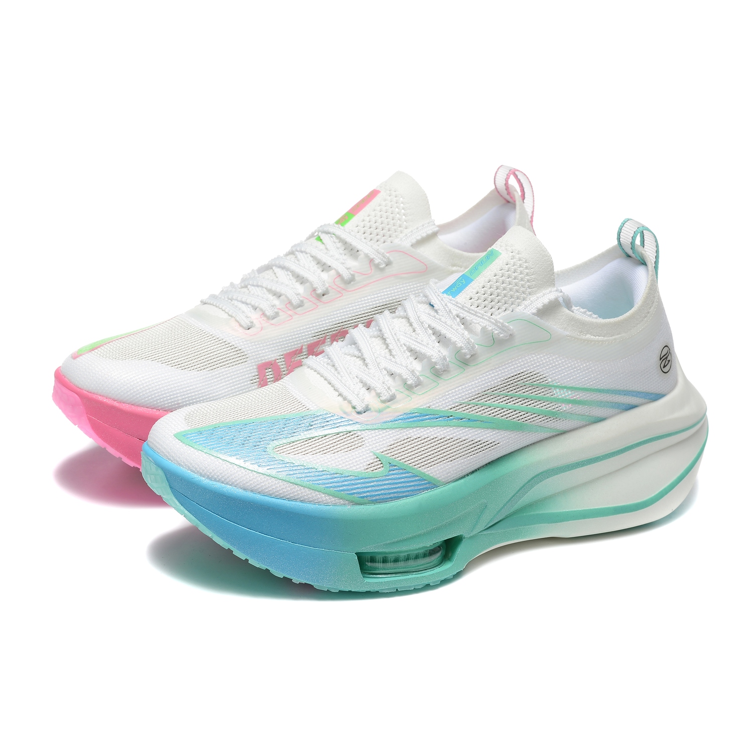 

DEERWAY Унисекс беговые кроссовки Pink Cyan Mountain Range в розовом и тёмно-голубом цвете, цвет Pink Dark Cyan