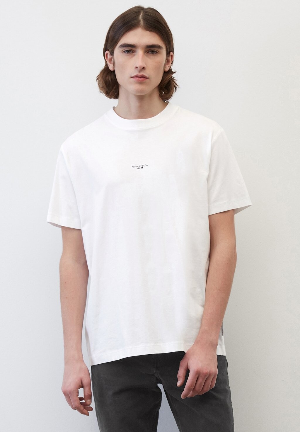 

Базовая футболка Marc O'Polo DENIM, белая, Белый;коричневый, Базовая футболка Marc O'Polo DENIM, белая