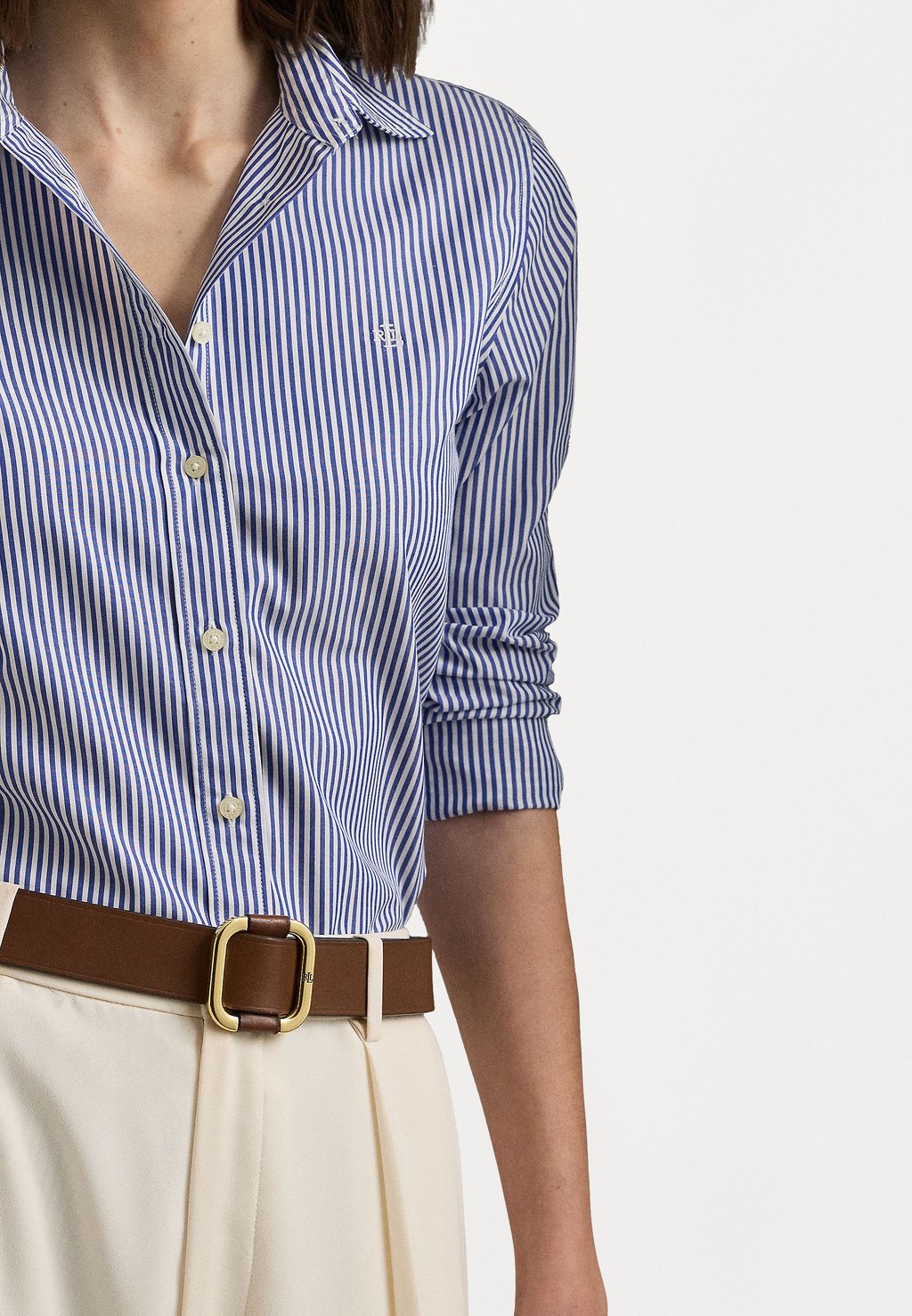 

Блузка на пуговицах STRIPED EASY CARE COTTON SHIRT Lauren Ralph Lauren, синий