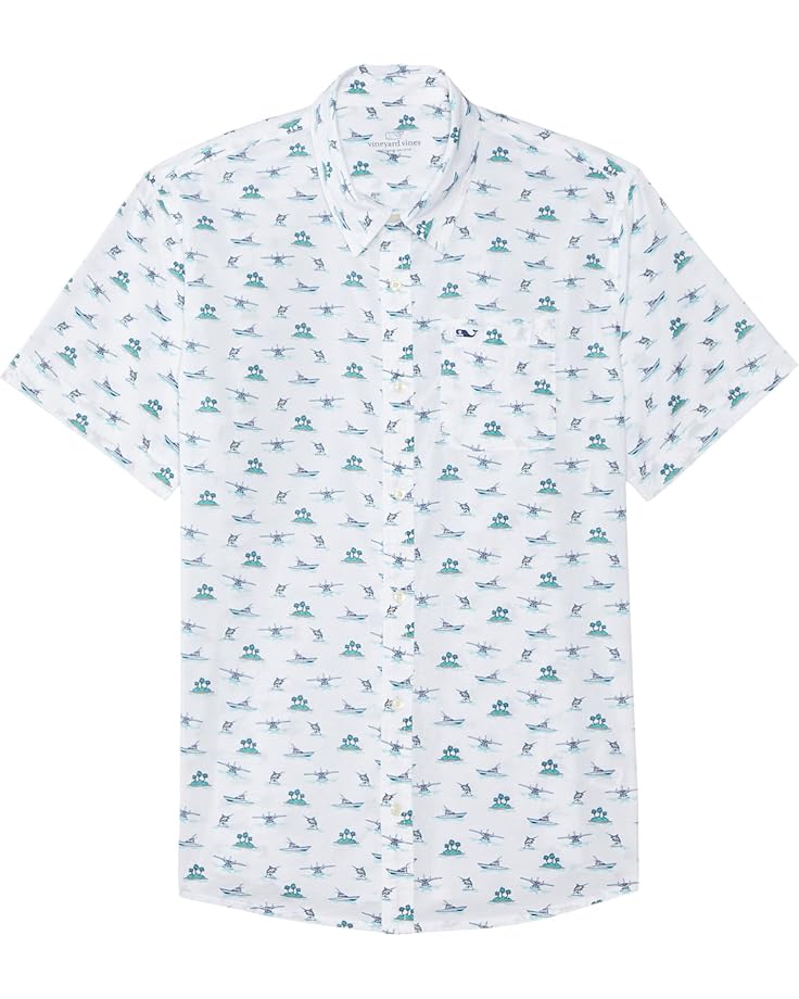 

Рубашка Vineyard Vines Kids Printed Short, цвет White Cap