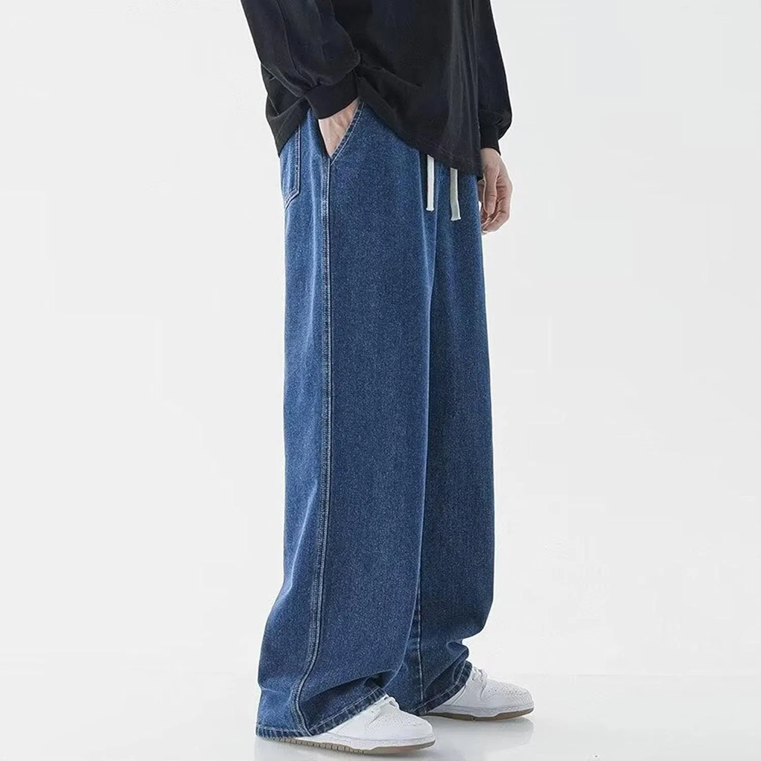 Джинсы свободные, Streetwear, Dark Blue — фото 2