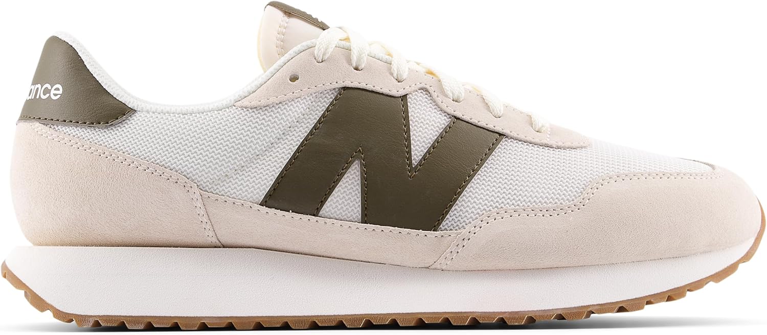 Мужские кроссовки для бега по шоссе New Balance 237 V1 Classic, Sea Salt/Woodland — фото 3