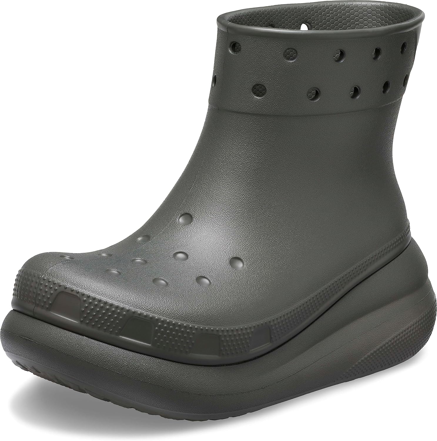 

Унисекс резиновые водонепроницаемые сапоги Crocs Crush на платформе, оливковый