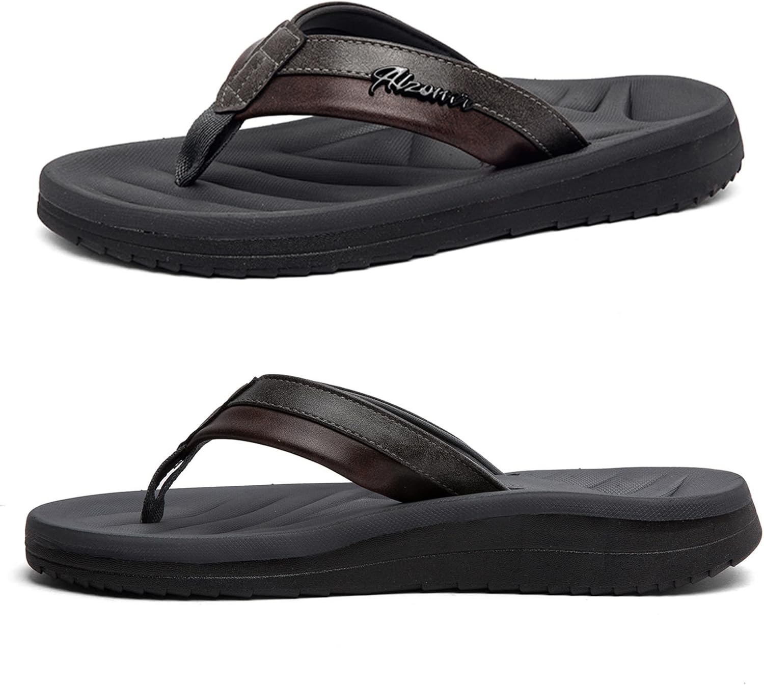 

Мужские вьетнамки Harxxitd с поддержкой свода стопы, удобные пляжные сандалии с мягкой подошвой, легкие, нескользящие, прочные, для прогулок летом, ортопедические шлепанцы для дома и улицы, серый