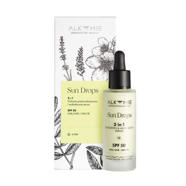 

Мультиактивная сыворотка для лица с spf50, 50 мл Alkmie Sun drops