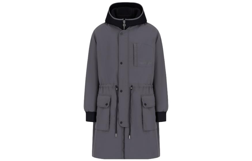 

EMPORIO ARMANI Мужская стеганая куртка серо-зеленого цвета, Зеленый, EMPORIO ARMANI Мужская стеганая куртка серо-зеленого цвета