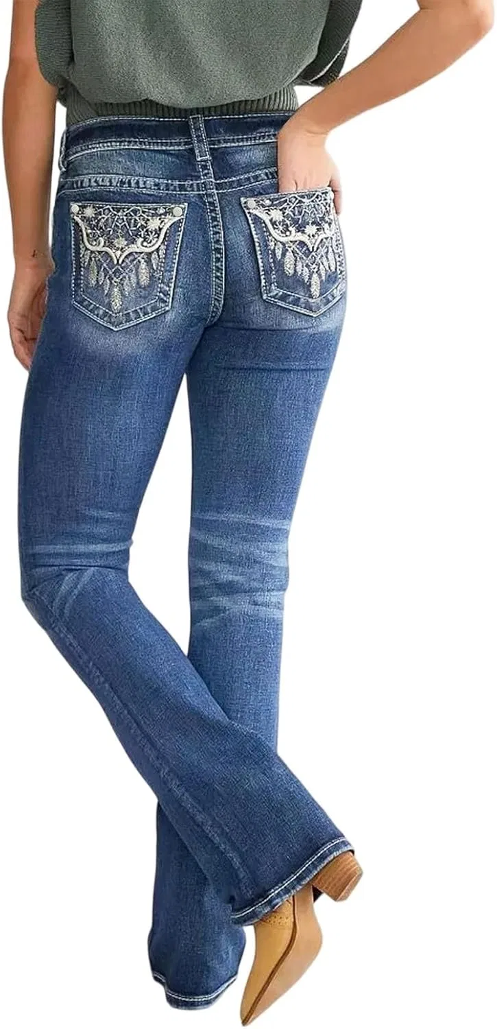 Джинсы клеш, stretch, Royal Blue — фото 3