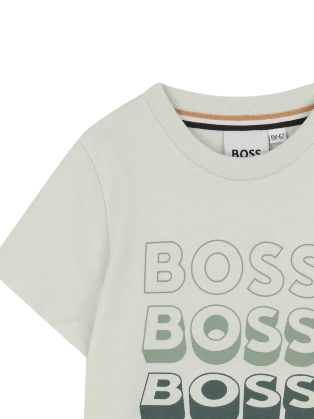 Футболка с круглым вырезом Boss Kidswear, зеленый — фото 3