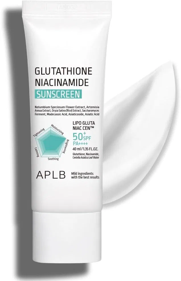 Солнцезащитный крем для лица APLB с глутатионом и ниацинамидом SPF 50+ PA+++ 40 мл