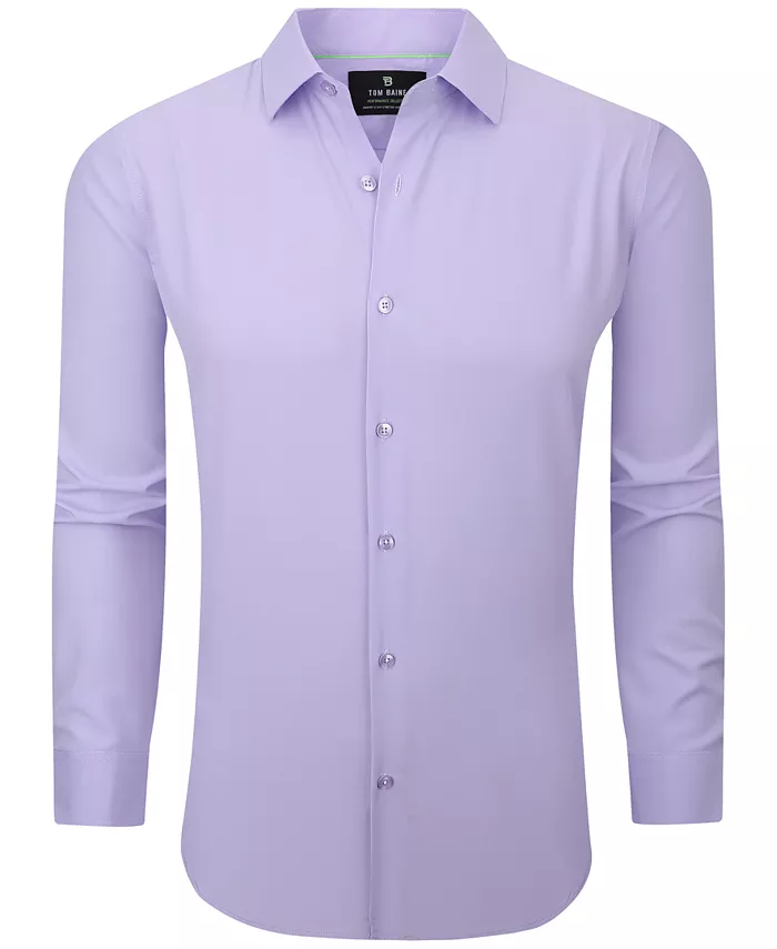 

Мужская эластичная однотонная рубашка на пуговицах Performance Stretch Tom Baine, фиолетовый