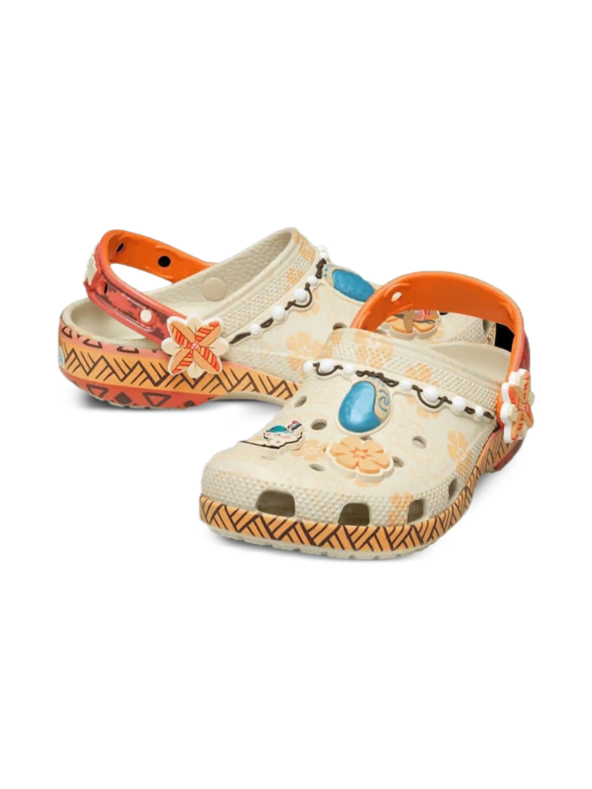 Клоги Moana Classic из коллаборации с Disney Crocs, бежевый — фото 2