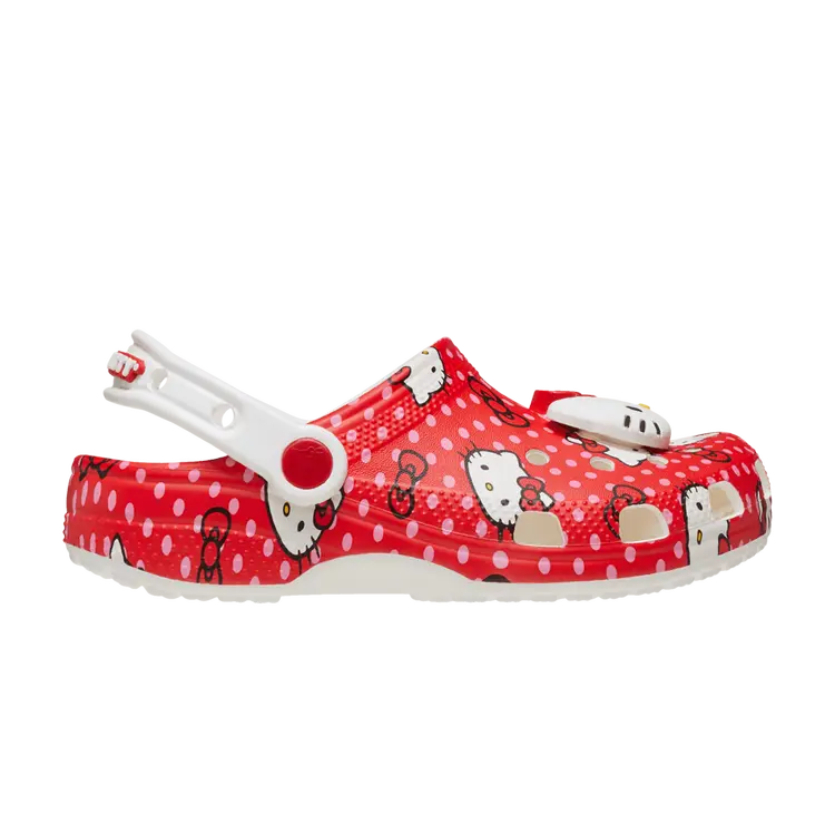 

Кроссовки Hello Kitty x Classic Clog Kids, цвет Red Polka Dots