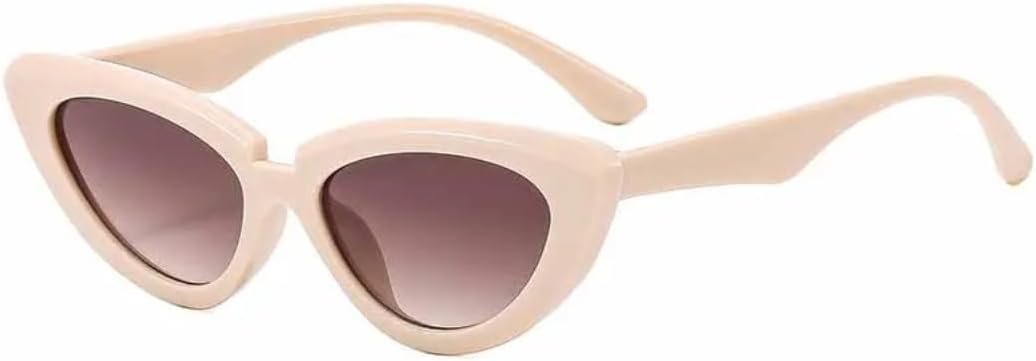 

Винтажные женские солнцезащитные очки «кошачий глаз», роскошные мужские очки для активного отдыха, поездок и путешествий, с защитой от УФ-излучения UV400 TVTBBVV, Beige Tea