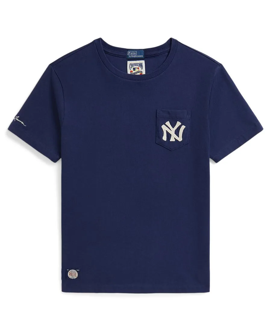 Детская футболка с круглым вырезом Yankees (8-20 лет) Polo Ralph Lauren, темно-cobalt