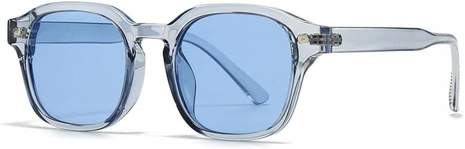 

Популярные модные квадратные солнцезащитные очки для женщин в стиле ретро с заклепками, желто-синие оттенки, защита от ультрафиолета UV400, мужские солнцезащитные очки SKFGNX, Blue Blue