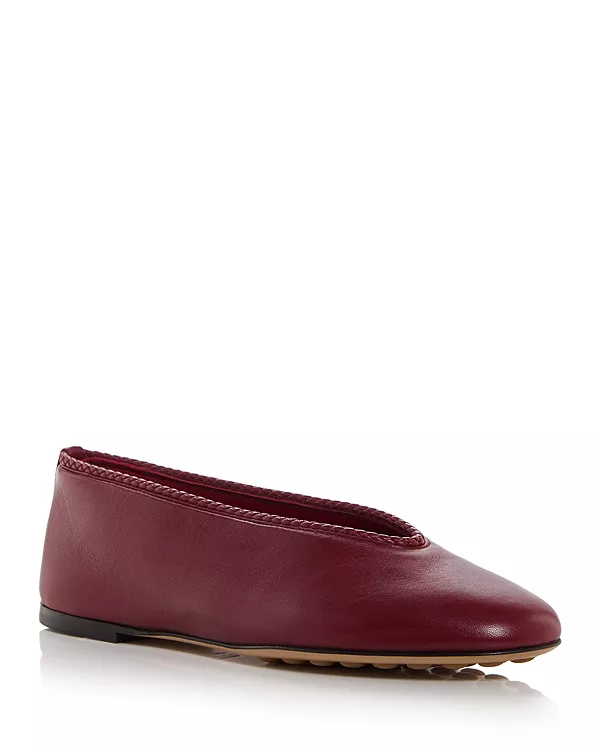 Женские балетки Rosa Bottega Veneta, красный