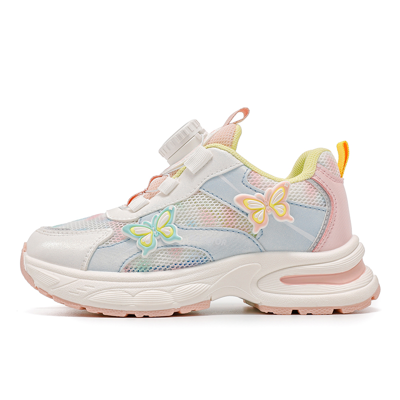 

Противоскользящие, легкие, амортизирующие, повседневные кроссовки для детей WARRIOR, синий/розовый/серебряный