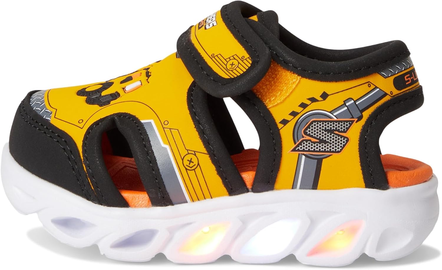 Сандалии Skechers Kid's Hypno-Splash, черный/желтый — фото 4