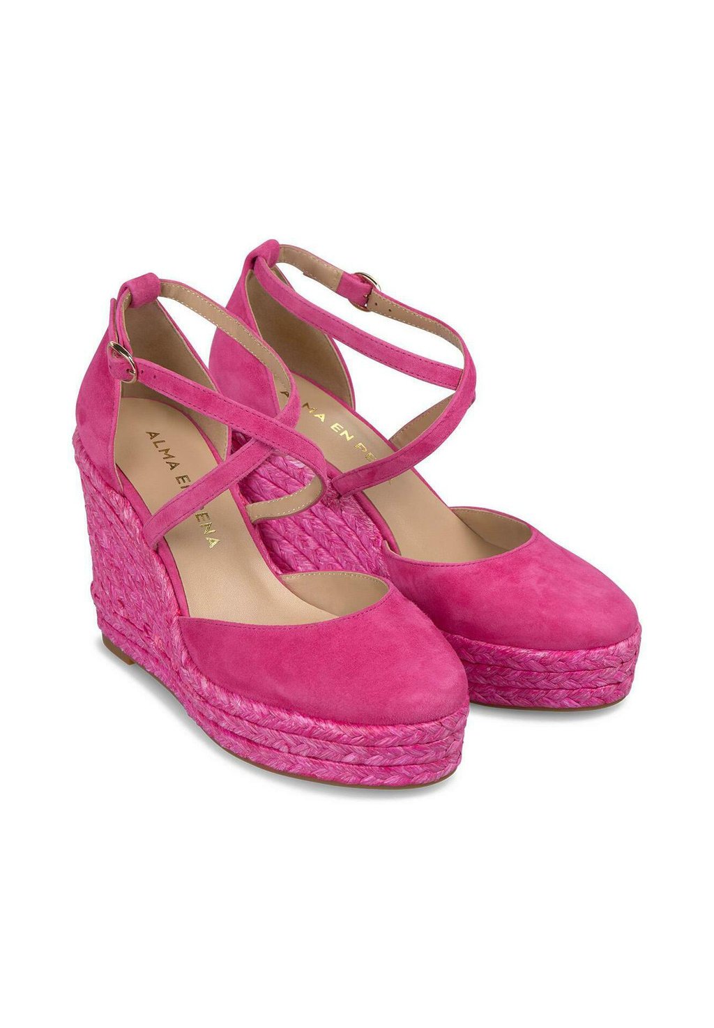 Босоножки на платформе High heels Alma en Pena, цвет Fucsia Jaspeado — фото 3